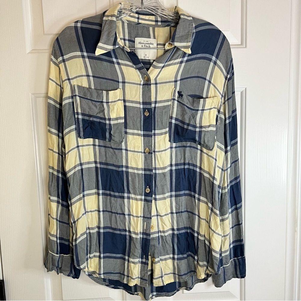 Abercrombie & Fitch 100% Viscose Button Down Soft… - image 2